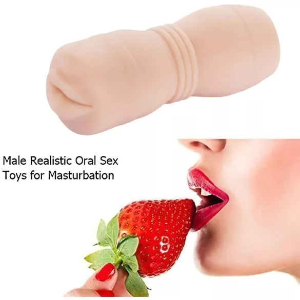 Tracy's Dog Cup - masturbatore a bocca realistica con denti (color carne)
