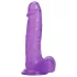 Tracy's Dog Jelly 8 - dildo realistico con testicoli e ventosa - silicone viola