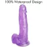 Tracy's Dog Jelly 8 - dildo realistico con testicoli e ventosa - silicone viola