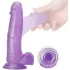 Tracy's Dog Jelly 8 - dildo realistico con testicoli e ventosa - silicone viola