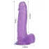 Tracy's Dog Jelly 8 - dildo realistico con testicoli e ventosa - silicone viola