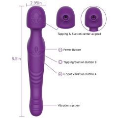   Tracy's Dog Wand - vibratore massaggiatore impermeabile, ricaricabile e pulsante (viola)
