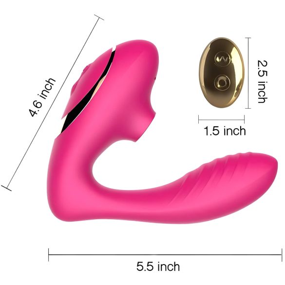 Tracy's Dog 2 - vibratore clitorideo e vaginale 2in1 - silicone rosa
