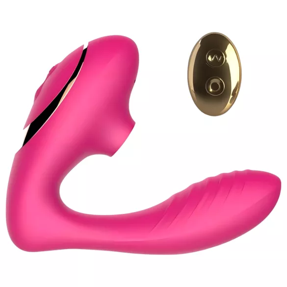 Tracy's Dog 2 - vibratore clitorideo e vaginale 2in1 - silicone rosa