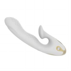   Vibratore flessibile e ricaricabile con stimolatore clitorideo Tracy's Dog VX008 (bianco)