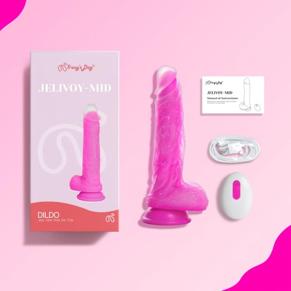Tracy's Dog Jelivoy-Mid - vibratore realistico 20cm - silicone rosa
