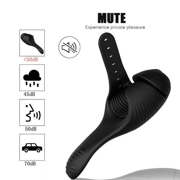 Leopard - vibratore punto G ricaricabile - nero