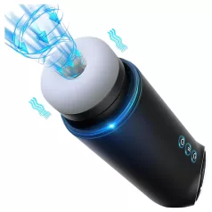 Leopard - masturbatore automatico succhiante vibrante - nero