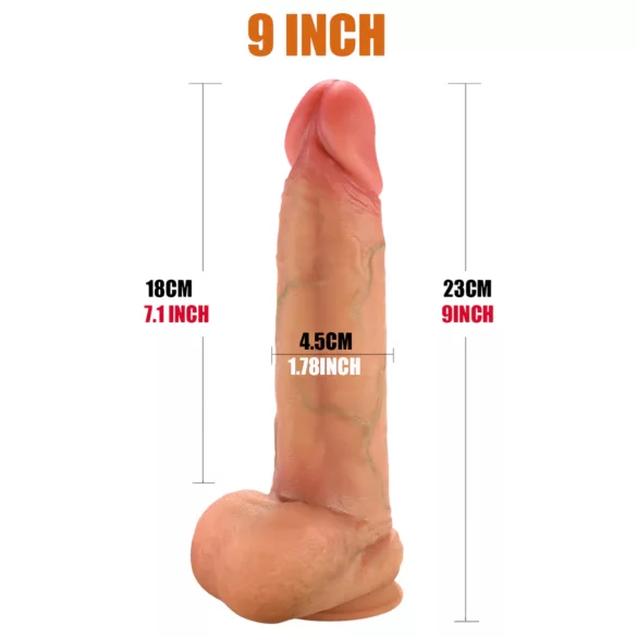 FeelSkin - dildo con testicoli ultra realistico - color carne (23 cm)