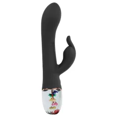   LOVISS Flower - vibratore punto G con braccio clitorideo (nero)