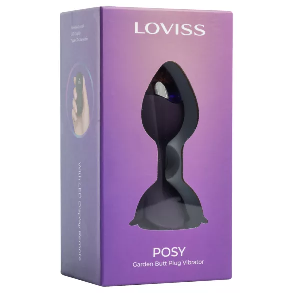 LOVISS Flower - vibratore anale con telecomando (viola)