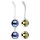 Nalone Yany Love - set di palline geisha regolabili - silicone blu oro
