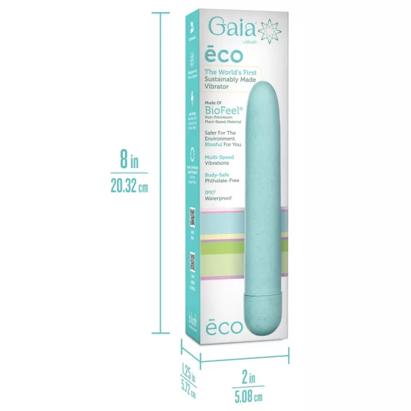 Gaia Eco L - vibratore a bacchetta ecologico (blu) - grande