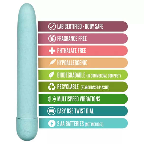 Gaia Eco L - vibratore a bacchetta ecologico (blu) - grande