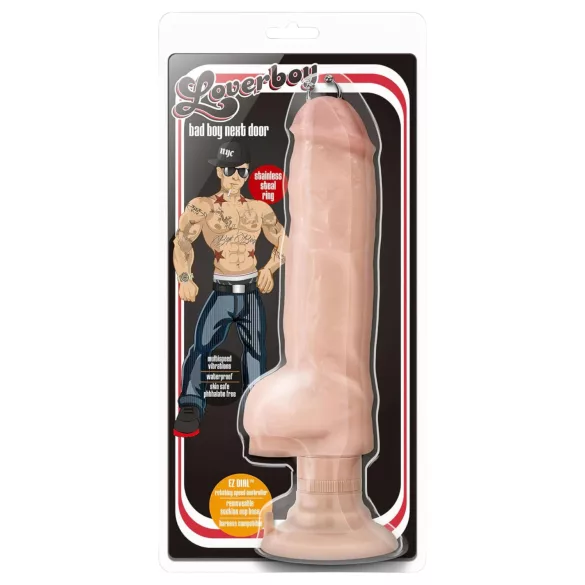 Blush Bad Boy - vibratore con piercing - 33cm - colore naturale