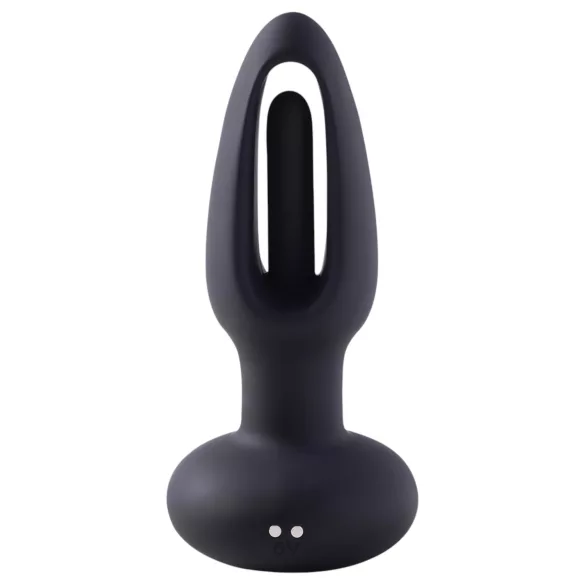 Honey Play Box Snuggy - vibratore anale con lingua - silicone nero