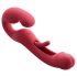 Honey Play Box Harmony Duo - vibratore strap-on con lingua - silicone rosso