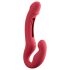 Honey Play Box Harmony Duo - vibratore strap-on con lingua - silicone rosso
