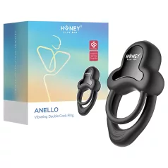   Honey Play Box - anello vibrante pene e testicoli intelligente - silicone nero