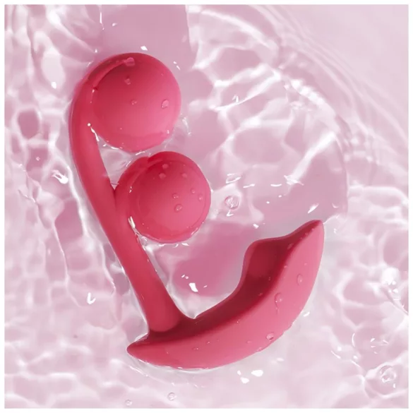 Honey Play Box Melody - vibratore 2in1 smart con perle - silicone rosso