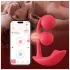 Honey Play Box Melody - vibratore 2in1 smart con perle - silicone rosso