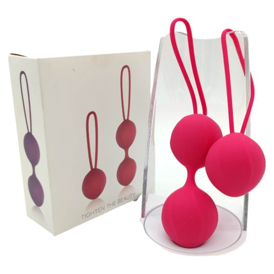Set di palline di Kegel Cotoxo Cherry per il rinforzo muscolare profondo - Duo rosso elegante