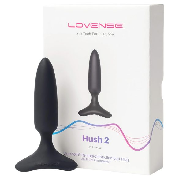 LOVENSE Hush 2 XS - mini vibratore anale ricaricabile (25mm) - nero