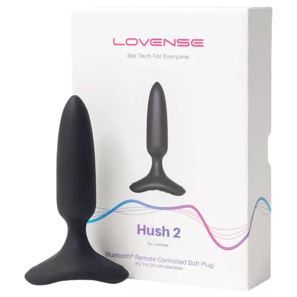 LOVENSE Hush 2 XS - piccolo vibratore anale ricaricabile (25 mm) - nero