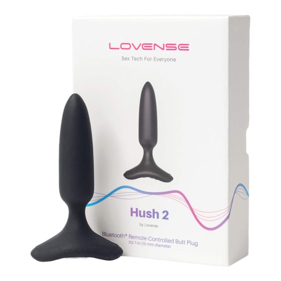 LOVENSE Hush 2 XS - Vibratore anale ricaricabile piccolo (25mm) - Nero