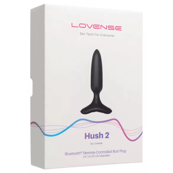 LOVENSE Hush 2 XS - piccolo vibratore anale ricaricabile (25 mm) - nero