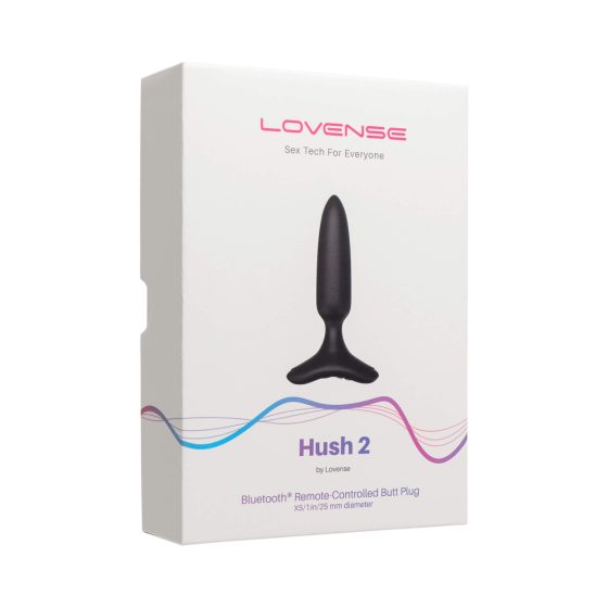 LOVENSE Hush 2 XS - Vibratore anale ricaricabile piccolo (25mm) - Nero