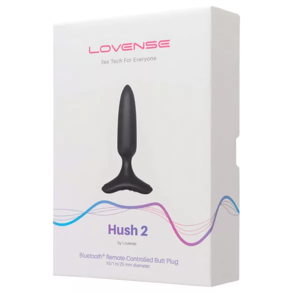 LOVENSE Hush 2 XS - piccolo vibratore anale ricaricabile (25 mm) - nero