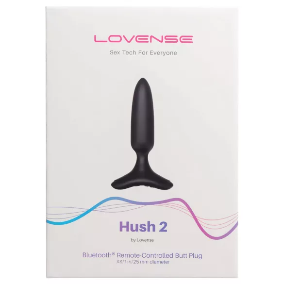 LOVENSE Hush 2 XS - piccolo vibratore anale ricaricabile (25 mm) - nero
