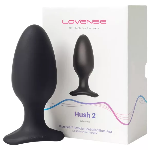 Lovense - vibratore anale piccolo ricaricabile Hush 2 L 57mm - nero