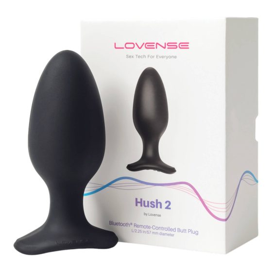 LOVENSE Hush 2 L - Vibratore Anale Ricaricabile Piccolo (57mm) - Nero