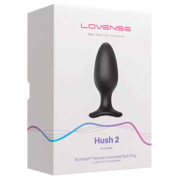Lovense - vibratore anale piccolo ricaricabile Hush 2 L 57mm - nero