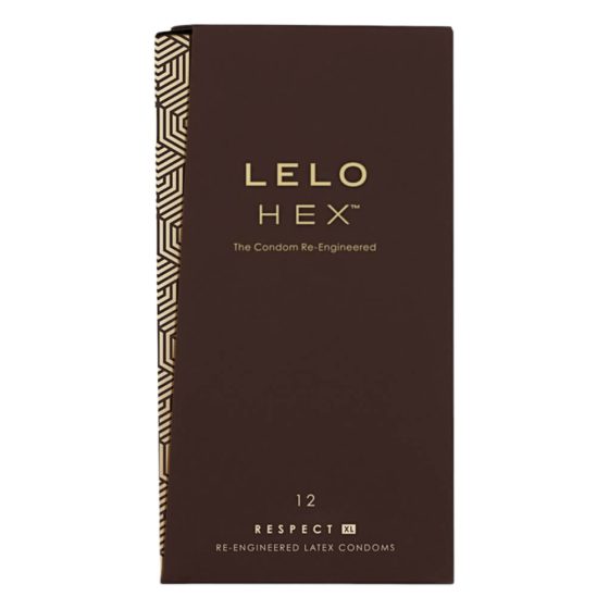 Preservativi LELO HEX Respect XL - Condom di Lusso (Pacco da 12)