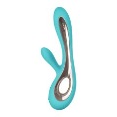   LELO Soraya 2 - Vibratore ricaricabile, impermeabile con stimolatore per clitoride (turchese)
