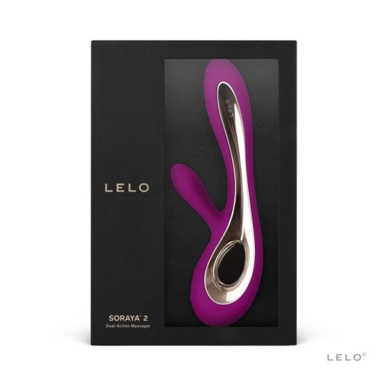 LELO Soraya 2 - Vibratore ricaricabile e impermeabile con stimolatore clitorideo (viola)