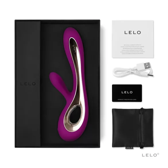 LELO Soraya 2 - vibratore con doppia stimolazione impermeabile - silicone viola