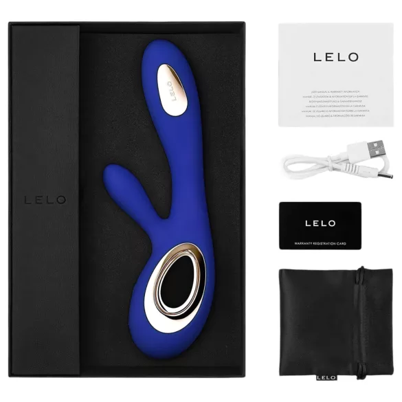 LELO Soraya Wave - vibratore rabbit ricaricabile con movimento ondulatorio - blu