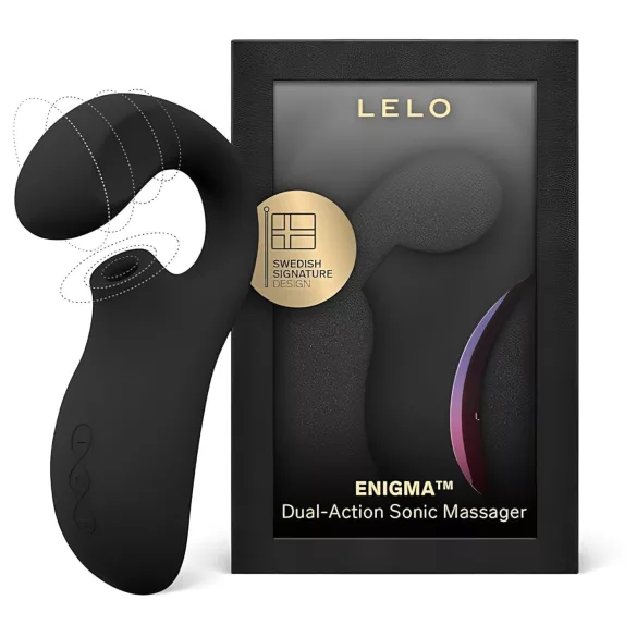 LELO Enigma - vibratore punto G 2in1 ricaricabile impermeabile nero