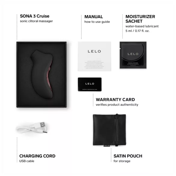 LELO - succhiaclitoride onde sonore - Cruise 3 - silicone nero