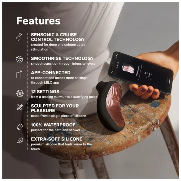 LELO - succhiaclitoride onde sonore - Cruise 3 - silicone nero