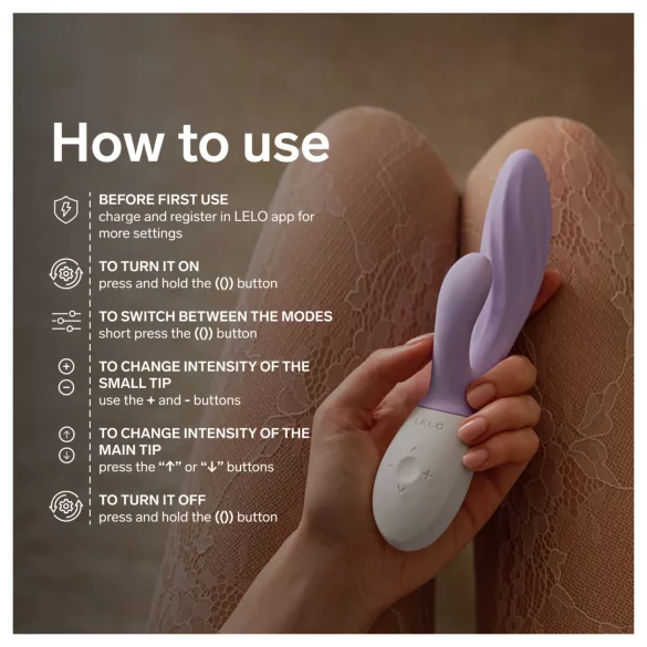 LELO INA Twist - vibratore punto G con braccio clitorideo (viola)