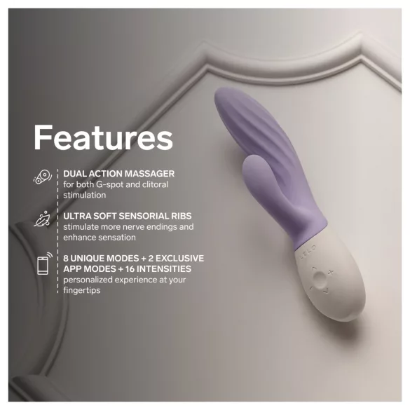 LELO INA Twist - vibratore punto G con braccio clitorideo (viola)