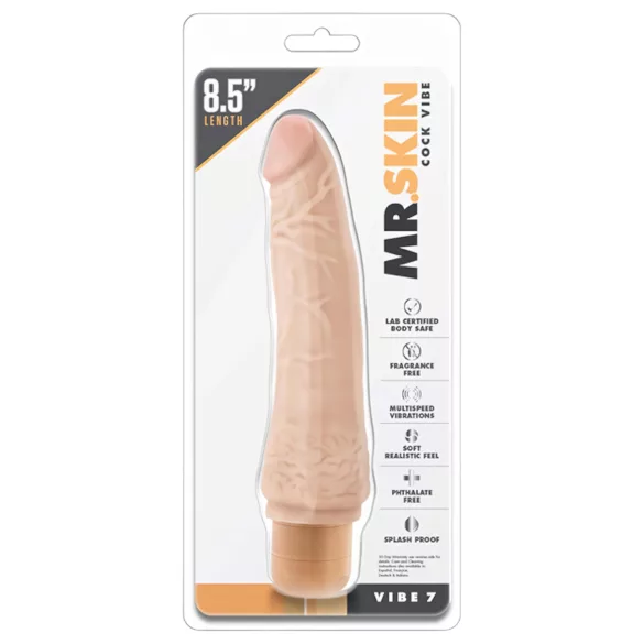 Dr. Skin Vibe No.7 - vibratore realistico - pelle naturale