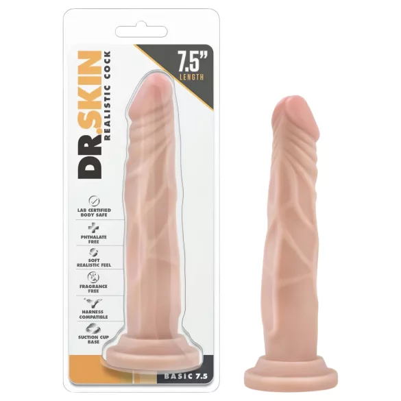 Dr. Skin - dildo realistico con ventosa - 19cm naturale