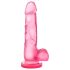 Bjours Sweet N Hard 4 - Dildo rosa con ventosa e testicoli