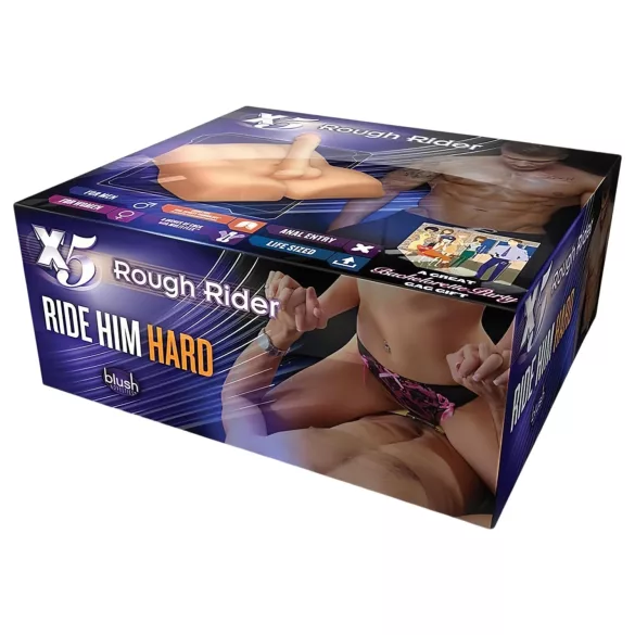 Blush X5 Rough Rider - masturbatore maschile torso realistico color carne